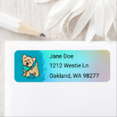 Étiquette d'adresse de retour Cairn Terrier (En situation)