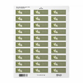 Étiquette d'adresse de retour Calla Lilies shower (Feuille entière)