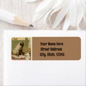 Étiquette d'adresse de retour Carlin vintage (En situation)