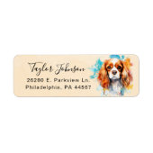 Étiquette d'adresse de retour Cavalier King Charle (Devant)