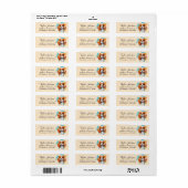 Étiquette d'adresse de retour Cavalier King Charle (Feuille entière)