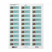 Étiquette d'adresse de retour Cavalier King Charle (Feuille entière)