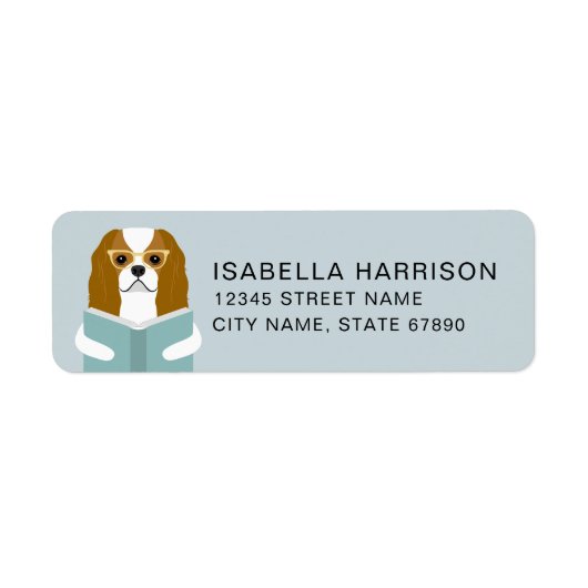 Étiquette d'adresse de retour Cavalier King Charle (Devant)