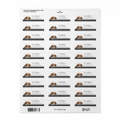 Étiquette d'adresse de retour Cavalier King Charle (Feuille entière)