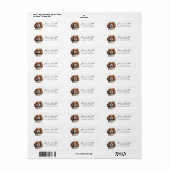 Étiquette d'adresse de retour Cavalier King Charle (Feuille entière)