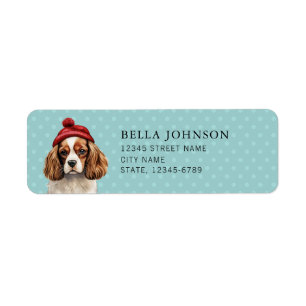 Étiquette d'adresse de retour Cavalier King Charle