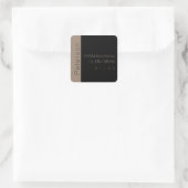 Étiquette d'adresse de retour chic avec accentuati (Sac)