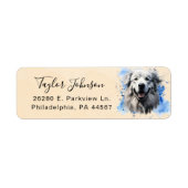 Étiquette d'adresse de retour Chien des Pyrénées (Devant)