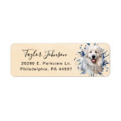 Étiquette d'adresse de retour Chien des Pyrénées (Devant)