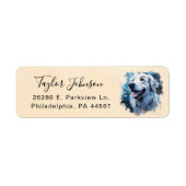 Étiquette d'adresse de retour Chien des Pyrénées (Devant)