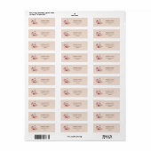 Étiquette d'adresse de retour Citrouille Rose Auto (Feuille entière)