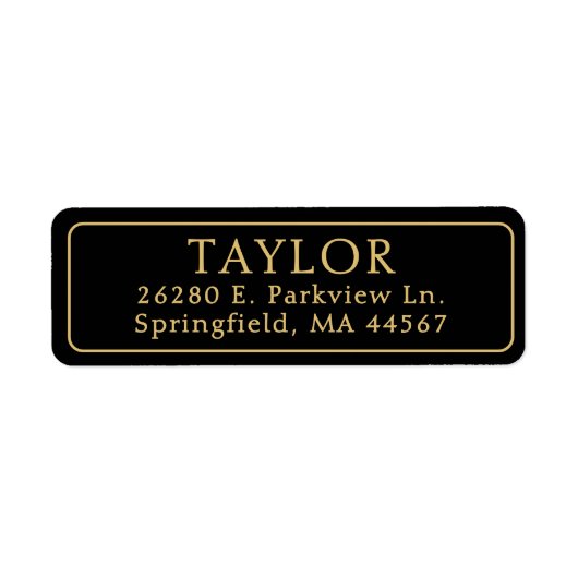 Étiquette d'adresse de retour classique (Devant)