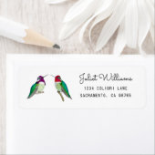 Étiquette d'adresse de retour Colibri (En situation)