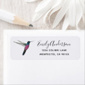 Étiquette d'adresse de retour Colibri (En situation)