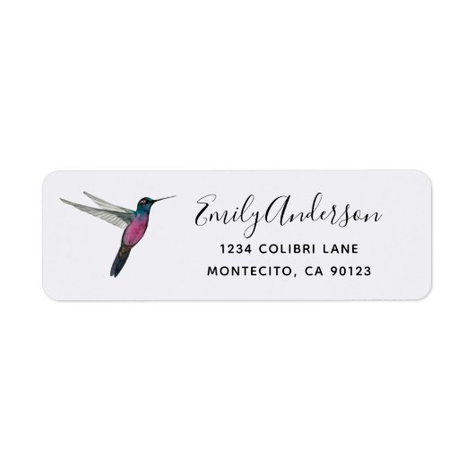 Étiquette d'adresse de retour Colibri (Devant)