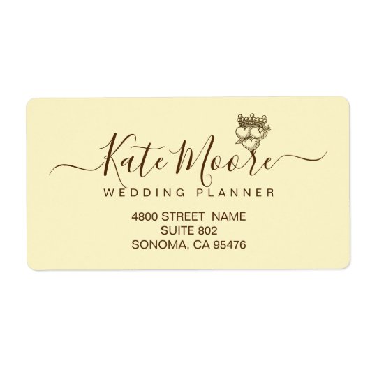 Étiquette d'adresse de retour commercial Triple cœ (Devant)