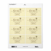 Étiquette d'adresse de retour commercial Triple cœ (Feuille entière)