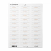 Étiquette d'adresse de retour Confetti Coloré (Feuille entière)