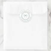 Étiquette d'adresse de retour Coquette Green Bow (Sac)