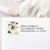 Étiquette d'adresse de retour Coton Magnolia (En situation)