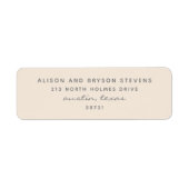 Étiquette d'adresse de retour couleur solide Warm  (Devant)