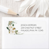 Étiquette d'adresse de retour Couronne bohème (En situation)