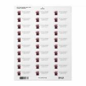 Étiquette d'adresse de retour Couronne de fleurs v (Feuille entière)