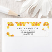 Étiquette d'adresse de retour d'abeilles miel (En situation)