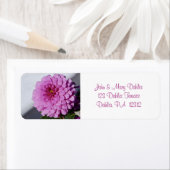 Étiquette d'adresse de retour Dahlia (En situation)