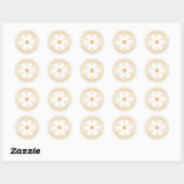 Étiquette d'adresse de retour daisy rétro boho (Feuille)