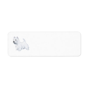 Étiquette d'adresse de retour d'amour Westie
