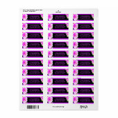 Étiquette d'adresse de retour d'anniversaire Aloha (Feuille entière)