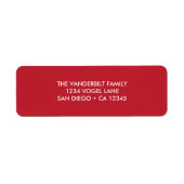 Étiquette d'adresse de retour dans Berry (Devant)