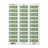 Étiquette d'adresse de retour d'arbre de vacances (Feuille entière)