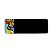 Étiquette d'adresse de retour d'art abstrait (Devant)