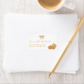 Étiquette d'adresse de retour de Baby Shower Boho (En situation)