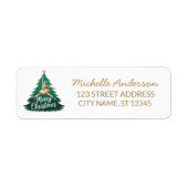 étiquette d'adresse de retour de ballet de Noël Ba (Devant)