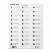 étiquette d'adresse de retour de ballet de Noël Ba (Feuille entière)