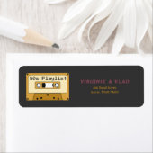 Étiquette d'adresse de retour de bande de cassette (En situation)