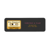 Étiquette d'adresse de retour de bande de cassette (Devant)