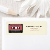 Étiquette d'adresse de retour de bande rouge (En situation)