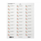 Étiquette d'adresse de retour de baptême floral do (Feuille entière)