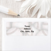 Étiquette d'adresse de retour de baseball (En situation)