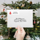 Étiquette d'adresse de retour de biscuit de Noël e