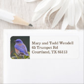 étiquette d'adresse de retour de Bluebird (En situation)