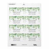 Étiquette d'adresse de retour de bordure de feuill (Feuille entière)