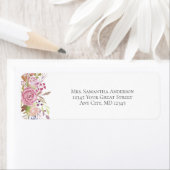 Étiquette d'adresse de retour de botanique à l'aqu (En situation)