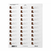 Étiquette d'adresse de retour de bottes de cowboy  (Feuille entière)