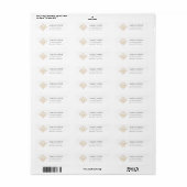 Étiquette d'adresse de retour de boutique / vêteme (Feuille entière)