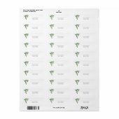 Étiquette d'adresse de retour de branche de gland (Feuille entière)